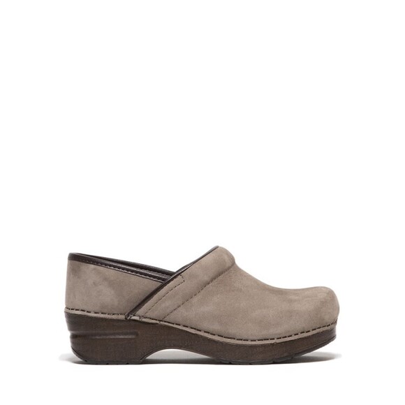 Dansko Classic Clog In Dove-Grey Nubuck Leather - NWT